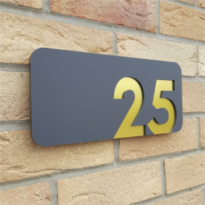 Contemporary Number House sign